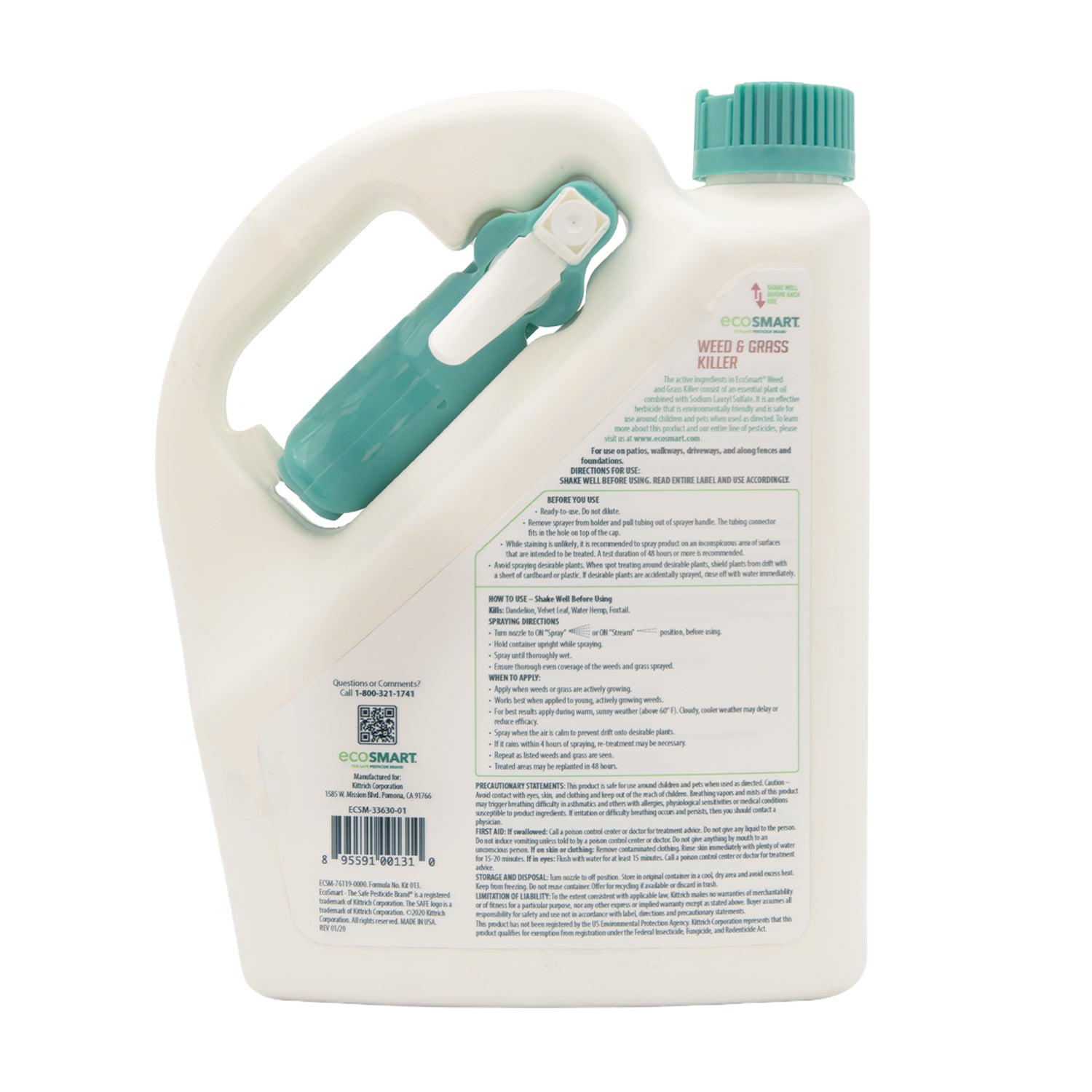 ecosmart herbicide Weed & Grass Killer – 64 oz – Ready to use – EcoSMART a div. of the Kittrich Corporation